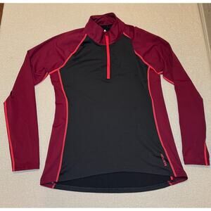 Burton Heavyweight X Base Layer 1/4 Zip Top Mulled Berry/Black - Women's Size L